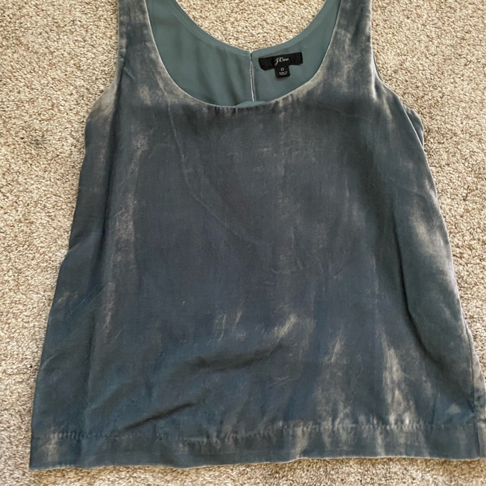 J Crew Sz XS Gray Velvet Top and Skirt 2-Piece Set - Picture 5 of 6